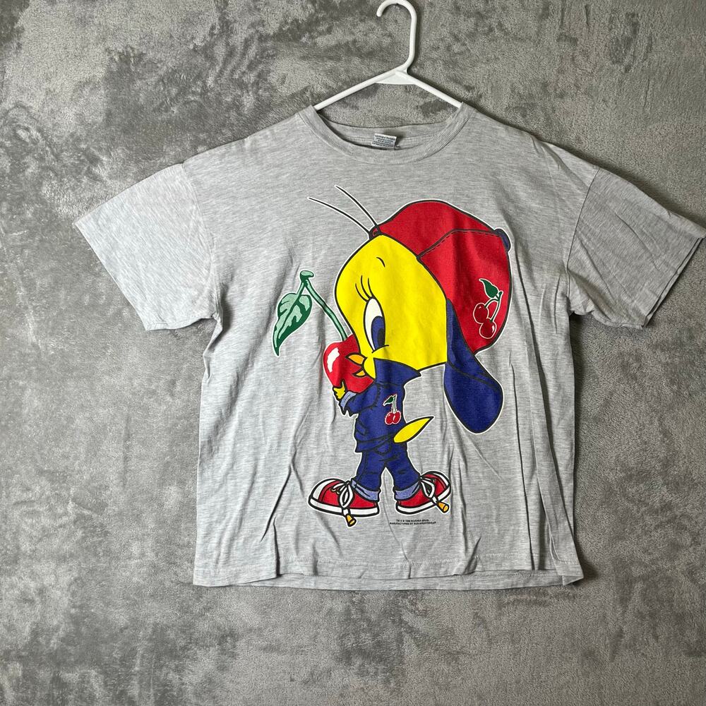 Vintage Tweety Bird Graphic T-Shirt Looney Tunes Y2K Size Large 90s‎ Cartoons